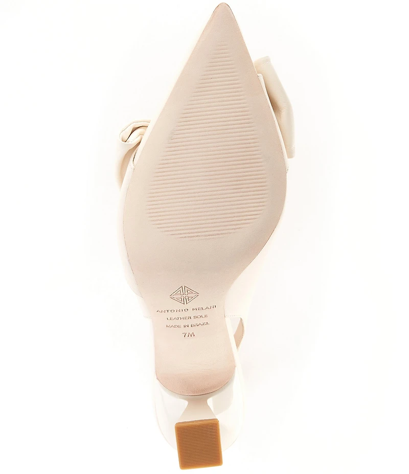 Antonio Melani Lenore Leather Bow Slingback Pumps