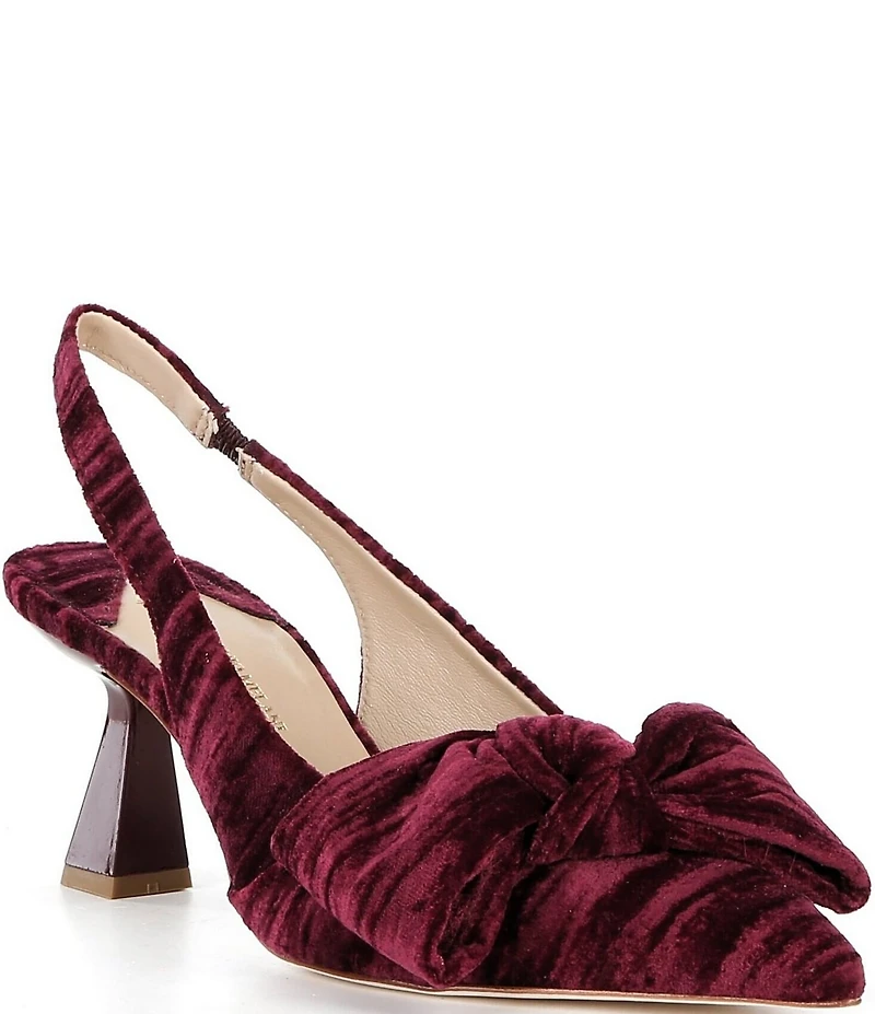 Antonio Melani Lenore Fabric Bow Detail Slingback Pumps