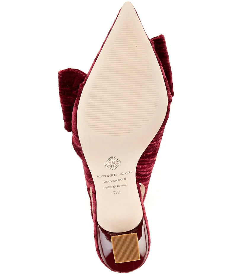 Antonio Melani Lenore Fabric Bow Detail Slingback Pumps