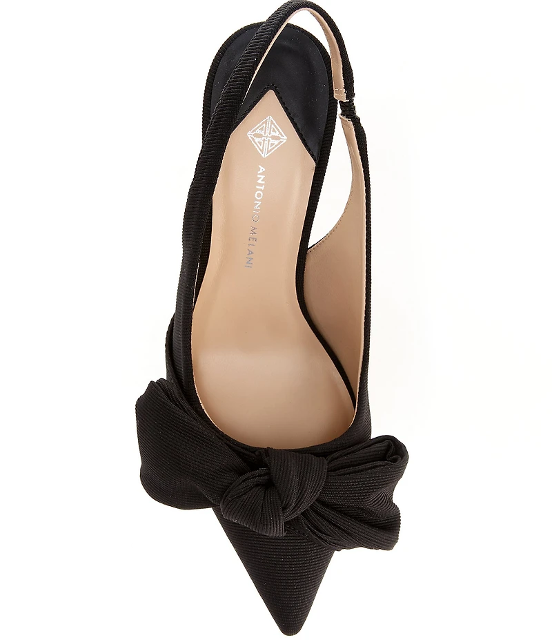 Antonio Melani Lenore Ribbed Bow Detail Slingback Pumps