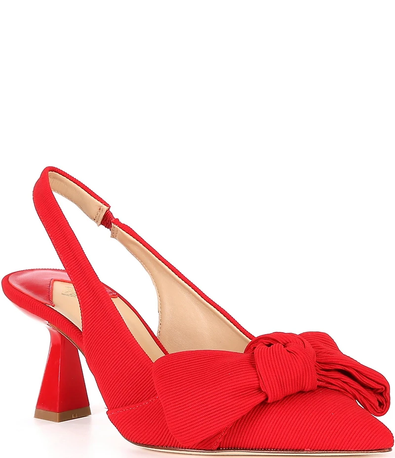 Antonio Melani Lenore Ribbed Bow Detail Slingback Pumps