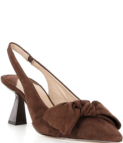 Antonio Melani Lenore Suede Bow Detail Slingback Pumps