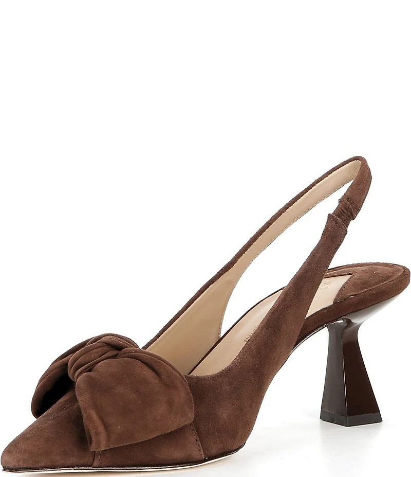 Antonio Melani Lenore Suede Bow Detail Slingback Pumps