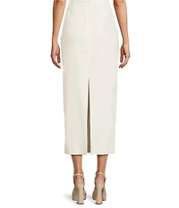 Antonio Melani Lettie Woven Linen High Rise Pencil Coordinating Midi Skirt