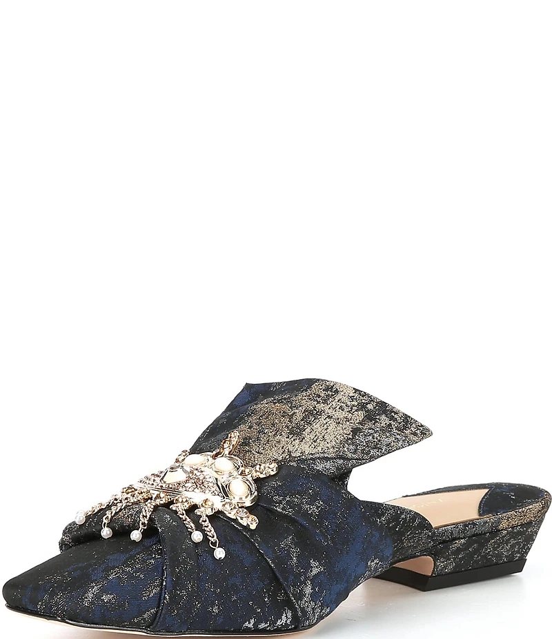Antonio Melani Lex Ornamented Printed Dress Mules