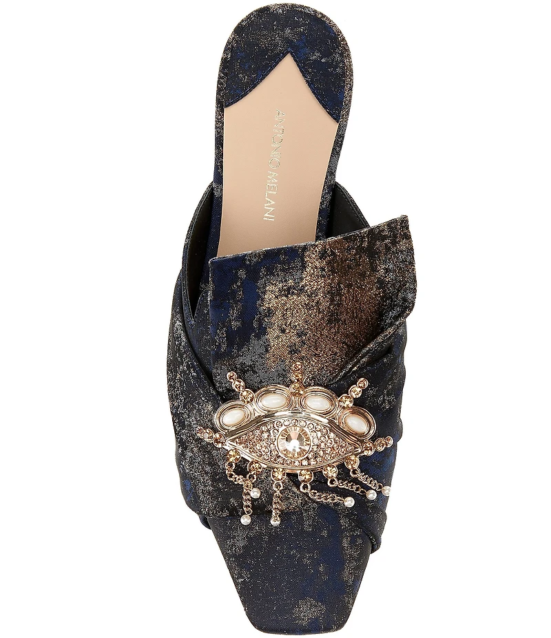 Antonio Melani Lex Ornamented Printed Dress Mules