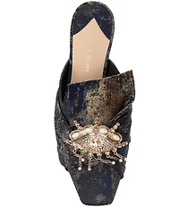 Antonio Melani Lex Ornamented Printed Dress Mules