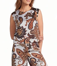 Antonio Melani Liesel Paisley Satin Blouse
