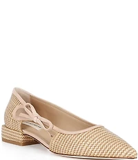 Antonio Melani Lila Raffia Bow Flats