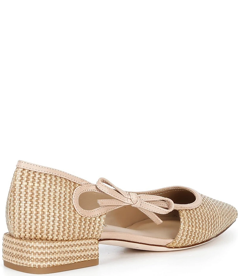 Antonio Melani Lila Raffia Bow Flats