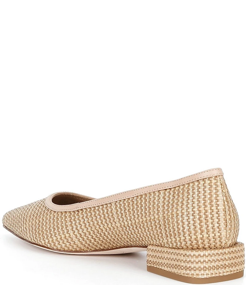 Antonio Melani Lila Raffia Bow Flats