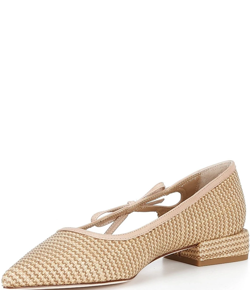 Antonio Melani Lila Raffia Bow Flats