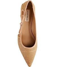 Antonio Melani Lila Raffia Bow Flats