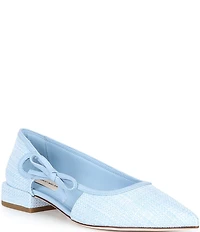 Antonio Melani Lila Raffia Bow Flats