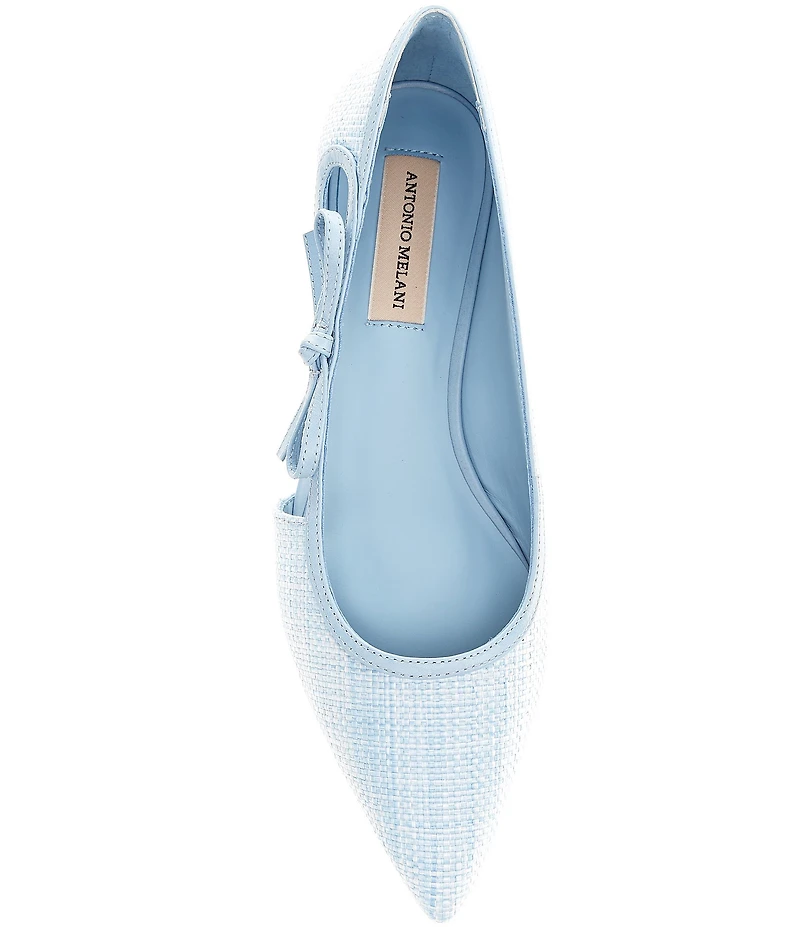 Antonio Melani Lila Raffia Bow Flats