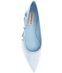 Antonio Melani Lila Raffia Bow Flats
