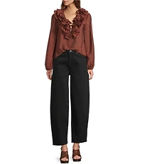 Antonio Melani Lilian Ruffle V-Neckline Long Sleeve Blouse