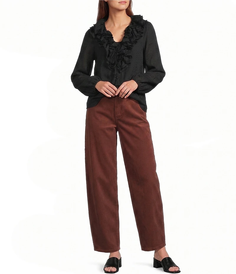 Antonio Melani Lilian Ruffle V-Neckline Long Sleeve Blouse