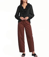 Antonio Melani Lilian Ruffle V-Neckline Long Sleeve Blouse