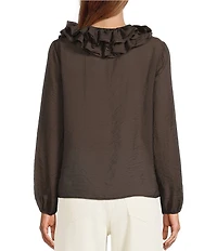 Antonio Melani Lilian Ruffle V-Neckline Long Sleeve Blouse