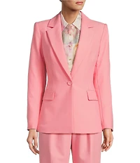 Antonio Melani Lindell Twill Notch Lapel Long Sleeve Blazer