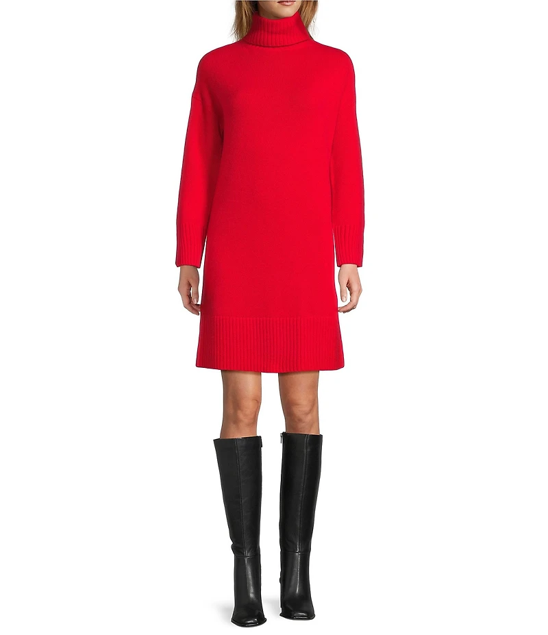 Antonio Melani Linds Cashmere Turtleneck Long Sleeve Dress
