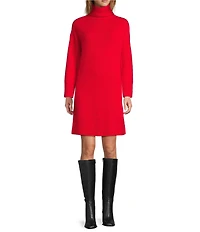 Antonio Melani Linds Cashmere Turtleneck Long Sleeve Dress