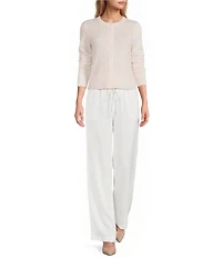 Antonio Melani Lindsay Crew Neckline Long Sleeve Button Front Cashmere Cardigan