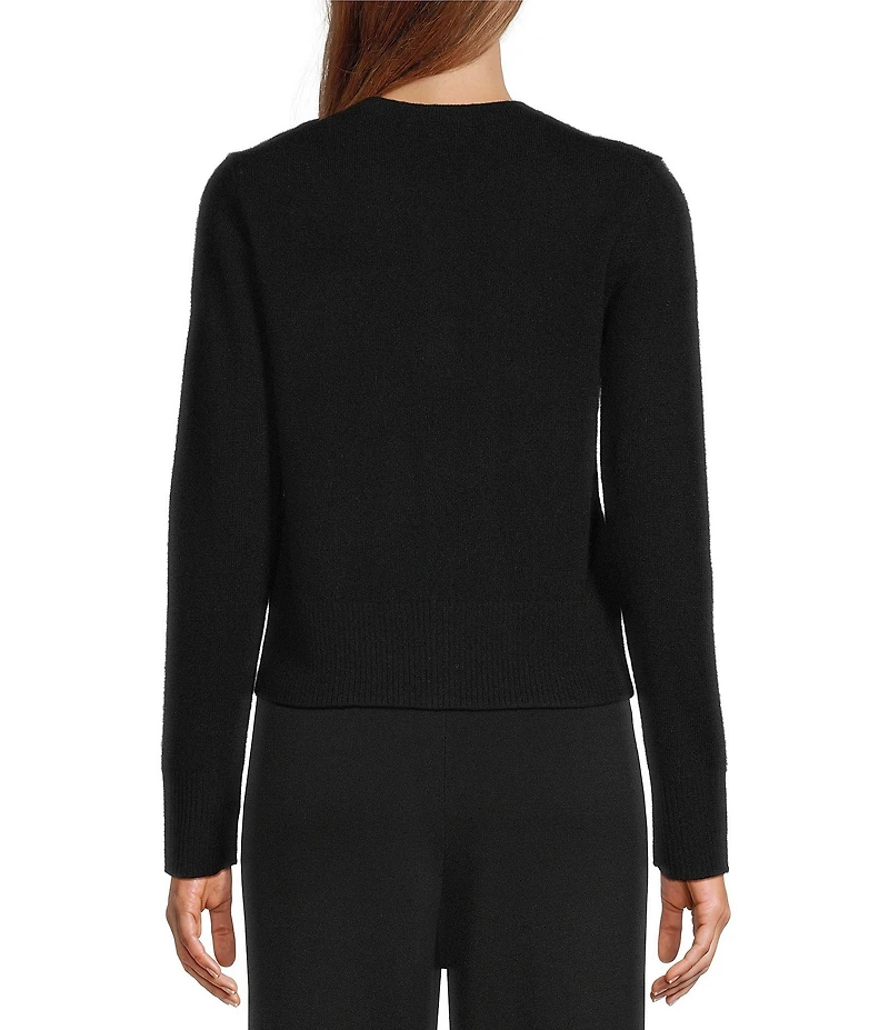 Antonio Melani Lindsay Crew Neckline Long Sleeve Button Front Cashmere Cardigan