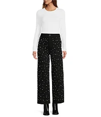 Antonio Melani Long Sleeve Crew Neck Knit Tee