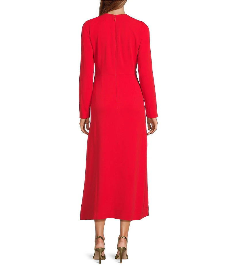 Antonio Melani Lorelei Long Sleeve Keyhole Neckline Midi Dress