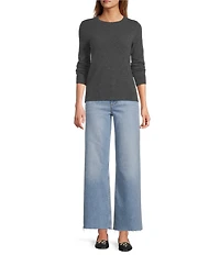 Antonio Melani Luxury Collection Cameron Cashmere Crew Neck Long Sleeve Knit Sweater