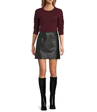 Antonio Melani Luxury Collection Cameron Cashmere Crew Neck Long Sleeve Knit Sweater