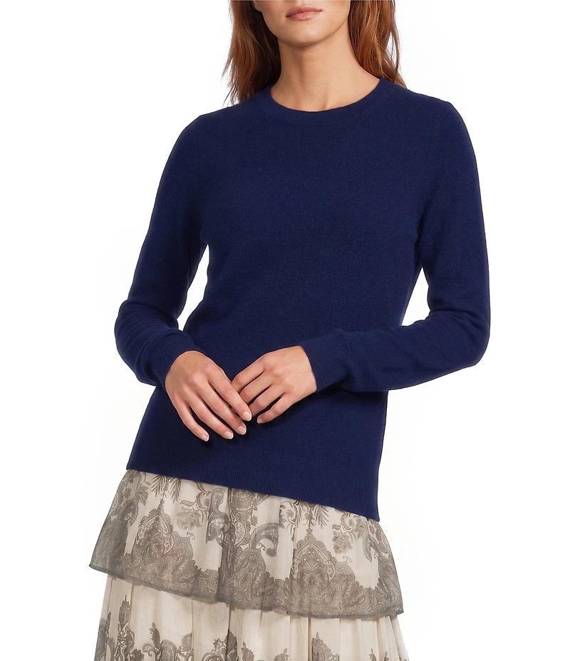 Antonio Melani Luxury Collection Cameron Cashmere Crew Neck Long Sleeve Knit Sweater