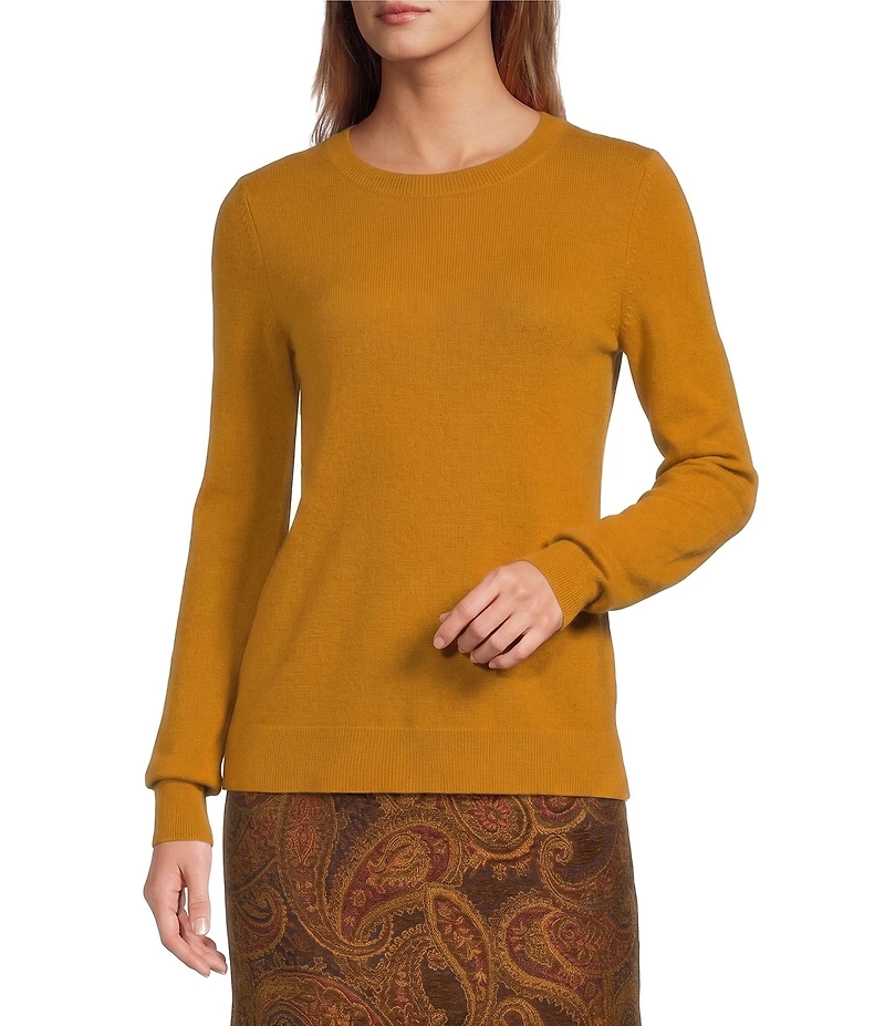 Antonio Melani Luxury Collection Cameron Cashmere Crew Neck Long Sleeve Knit Sweater