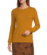 Antonio Melani Luxury Collection Cameron Cashmere Crew Neck Long Sleeve Knit Sweater