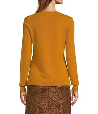 Antonio Melani Luxury Collection Cameron Cashmere Crew Neck Long Sleeve Knit Sweater