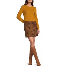 Antonio Melani Luxury Collection Cameron Cashmere Crew Neck Long Sleeve Knit Sweater