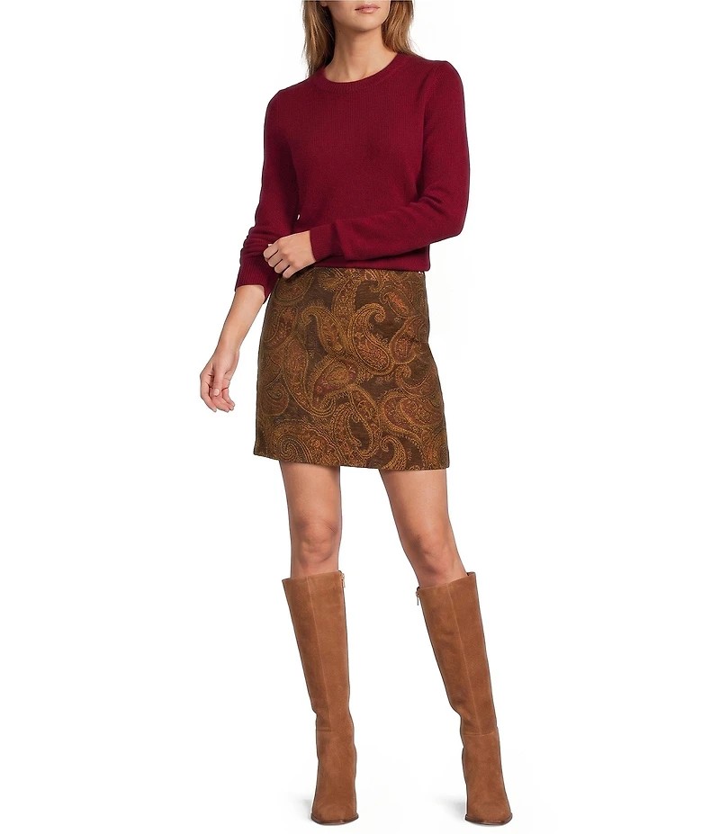 Antonio Melani Luxury Collection Cameron Cashmere Crew Neck Long Sleeve Knit Sweater
