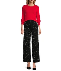 Antonio Melani Luxury Collection Cameron Cashmere Crew Neck Long Sleeve Knit Sweater