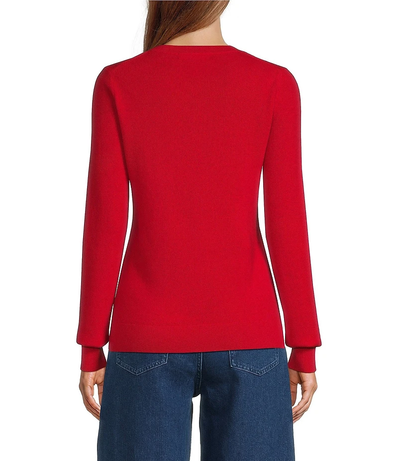 Antonio Melani Luxury Collection Cameron Cashmere Crew Neck Long Sleeve Knit Sweater