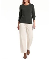 Antonio Melani Luxury Collection Cameron Cashmere Crew Neck Long Sleeve Knit Sweater