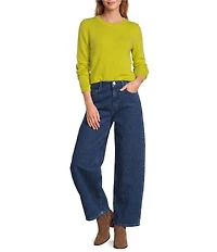 Antonio Melani Luxury Collection Cameron Cashmere Crew Neck Long Sleeve Knit Sweater