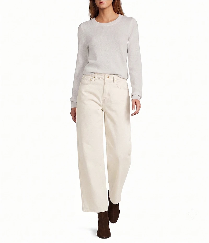Antonio Melani Luxury Collection Cameron Cashmere Crew Neck Long Sleeve Knit Sweater