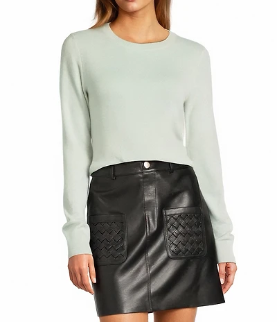 Antonio Melani Luxury Collection Cameron Cashmere Crew Neck Long Sleeve Knit Sweater