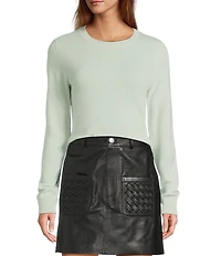 Antonio Melani Luxury Collection Cameron Cashmere Crew Neck Long Sleeve Knit Sweater