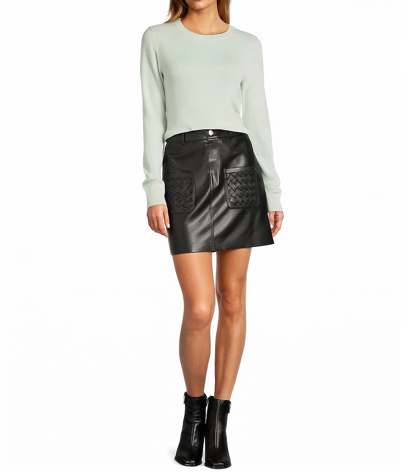 Antonio Melani Luxury Collection Cameron Cashmere Crew Neck Long Sleeve Knit Sweater