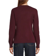 Antonio Melani Luxury Collection Cameron Cashmere Crew Neck Long Sleeve Knit Sweater