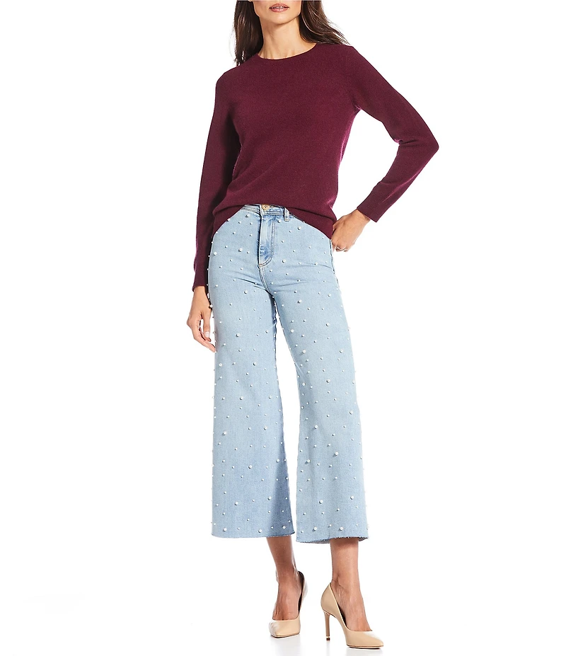 Antonio Melani Luxury Collection Cameron Cashmere Crew Neck Long Sleeve Knit Sweater