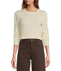 Antonio Melani Luxury Collection Cameron Cashmere Crew Neck Long Sleeve Knit Sweater